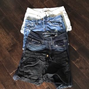4 pairs of denim shorts mango AE Mossimo size 2